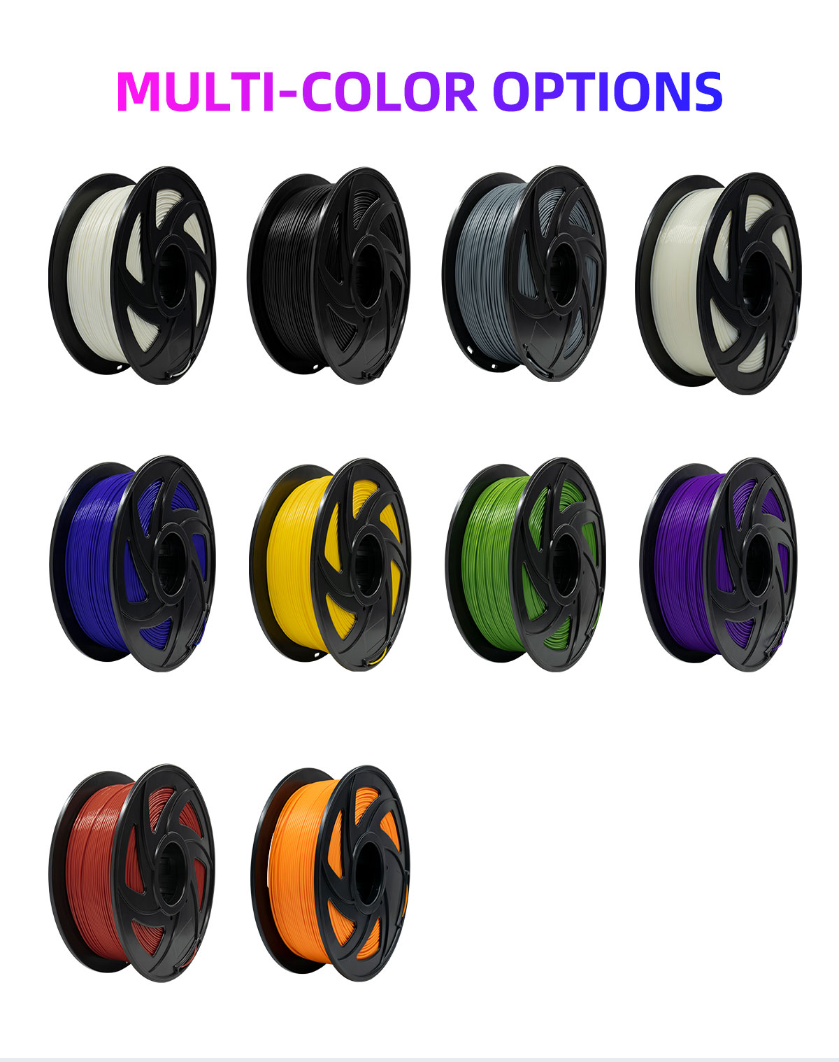 multiple color PLA pro filament | Voxelab