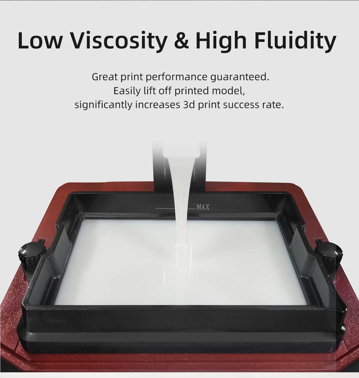 low viscosity & high fluidity resin | Voxelab