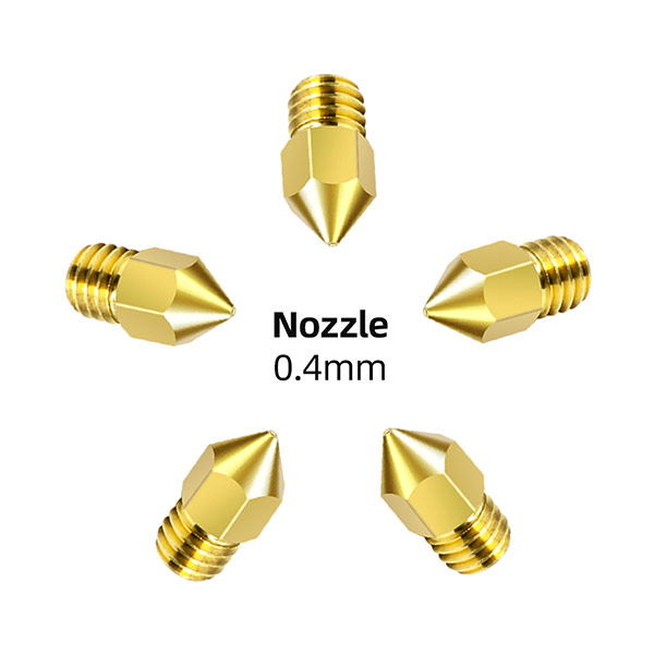 5 Pieces 0.4mm Nozzle for Voxelab Aquila, Aquila X2, Aquila C2