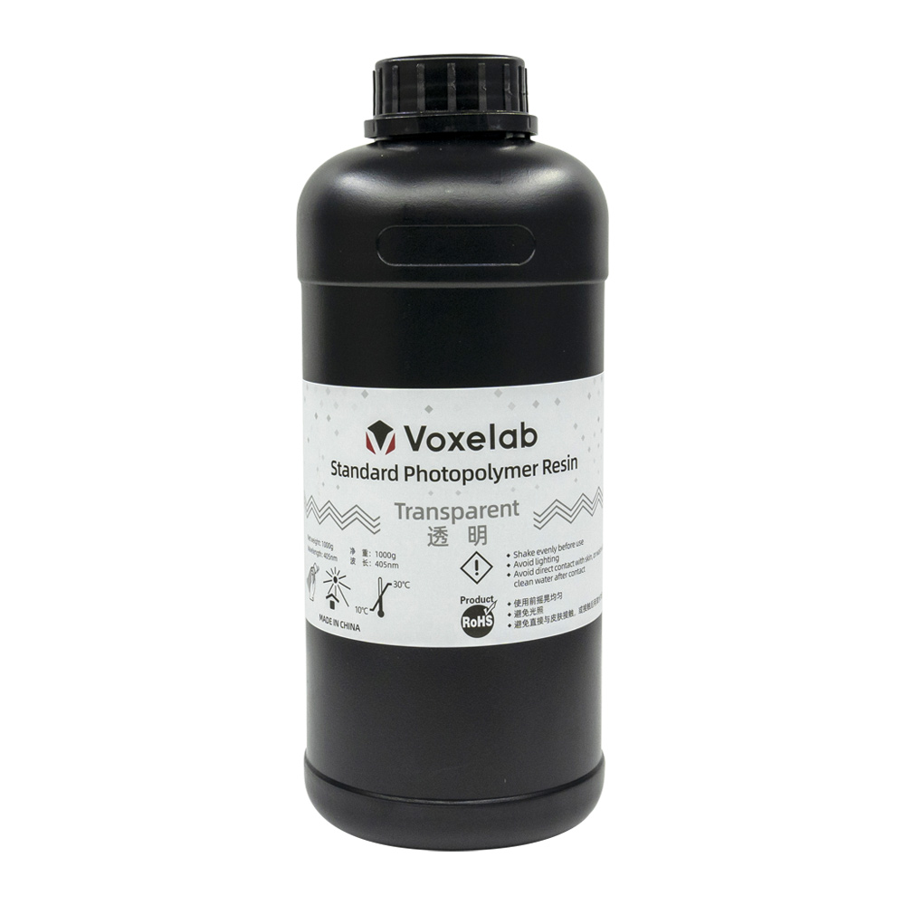 Voxelab LCD 405nm UV-Curing Standard Resin 1KG - Transparent