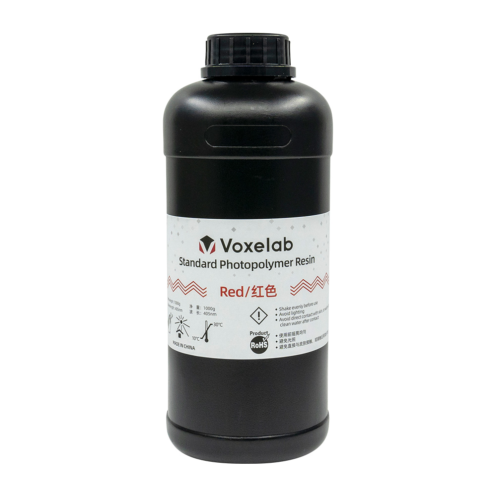 Voxelab LCD 405nm UV-Curing Standard Resin 1KG - Red