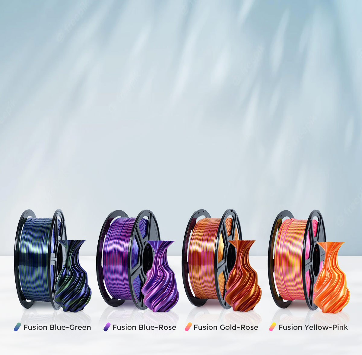 Four dual-color silk PLA | Voxelab