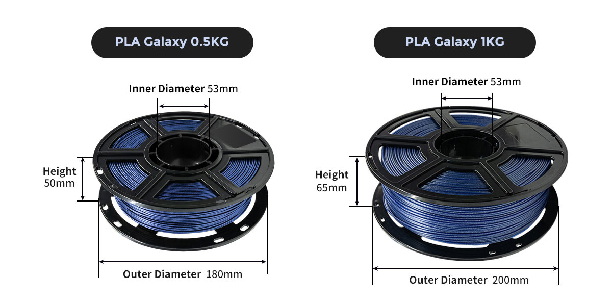 glitter filament pla 0.5kg & 1kg | Voxelab